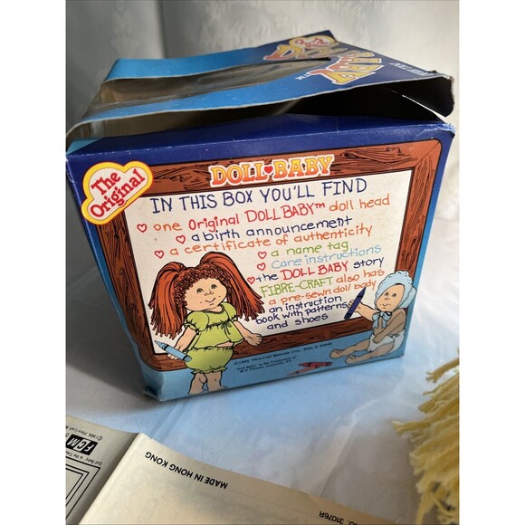 The Original DOLL BABY doll head BY MARTHA NELSON THOMAS VTG 1984 Ponytail BLOND - Picture 3 of 9